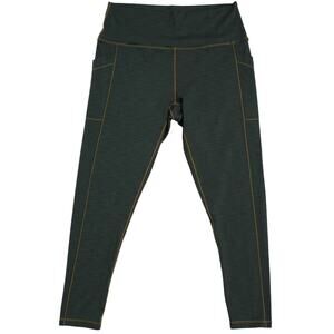 Prana Leggings Women’s XL Gray? Ribbed Pockets High Rise Athletic Yoga Workout